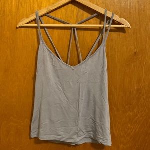 Light blue tank with strappy back